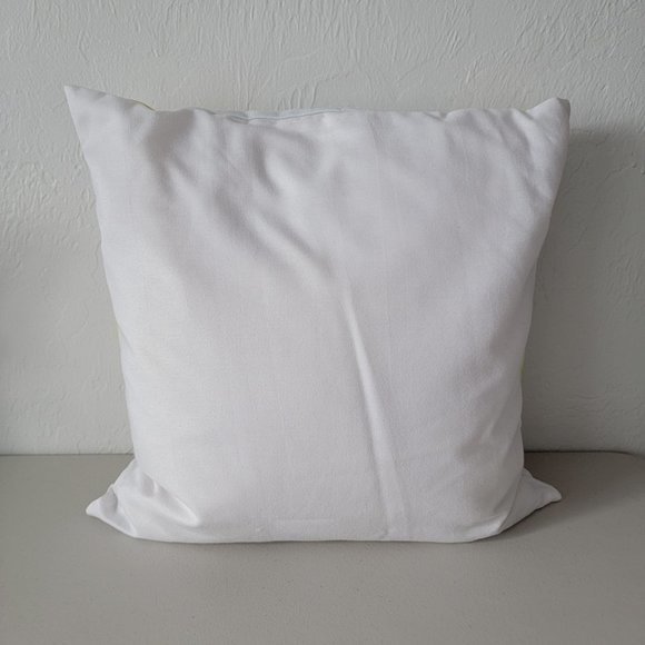 Lemon Throw Square Pillow Striped White with Lemon Print - Picture 4 of 6